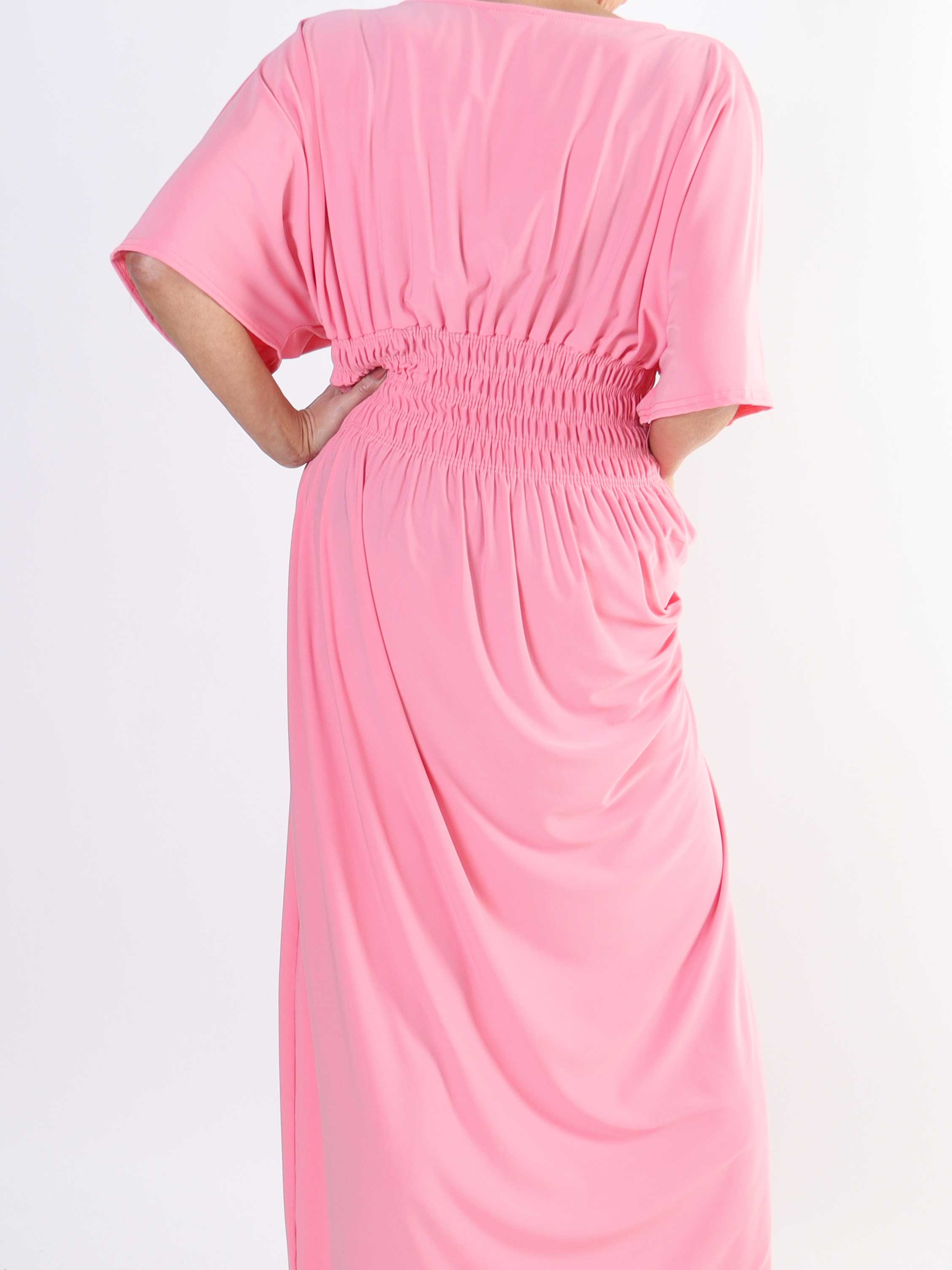 Pams Plain - Elastisk plus size kjole med smock